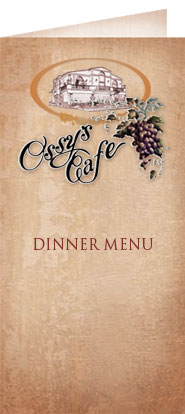 Ossy's Cafe Dinner Menu